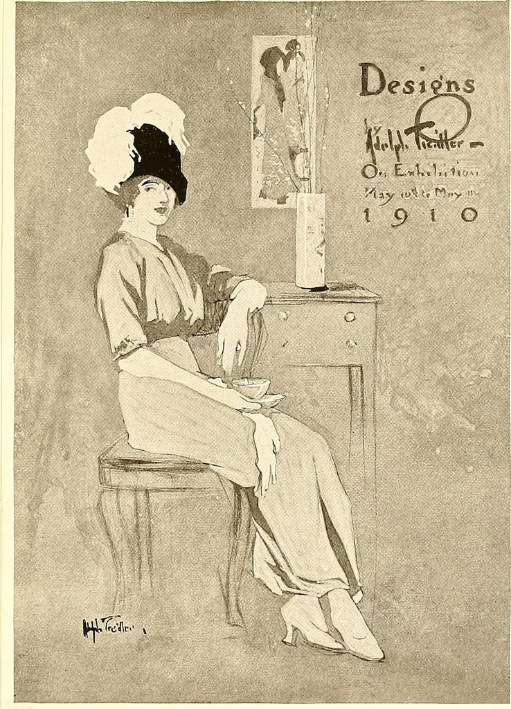 An illustration from Posters; a critical study of the development of poster design in continental Europe, England and America, 1913, leaf 236