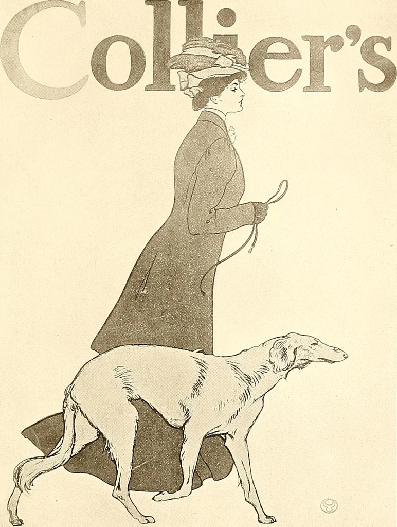 An illustration from Posters; a critical study of the development of poster design in continental Europe, England and America, 1913, leaf 336