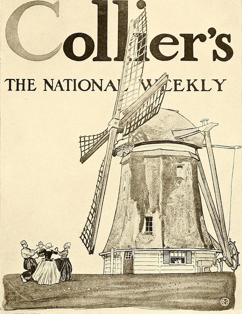 An illustration from Posters; a critical study of the development of poster design in continental Europe, England and America, 1913, leaf 342