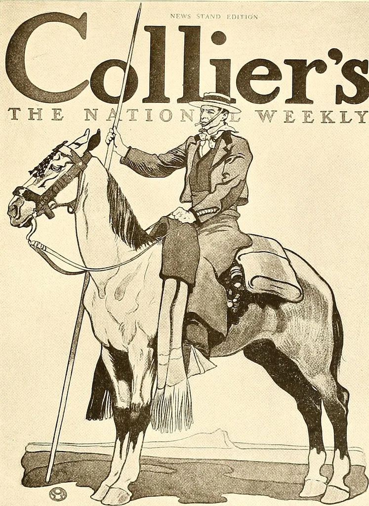 An illustration from Posters; a critical study of the development of poster design in continental Europe, England and America, 1913, leaf 344