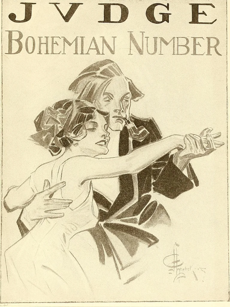 An illustration from Posters; a critical study of the development of poster design in continental Europe, England and America, 1913, leaf 370