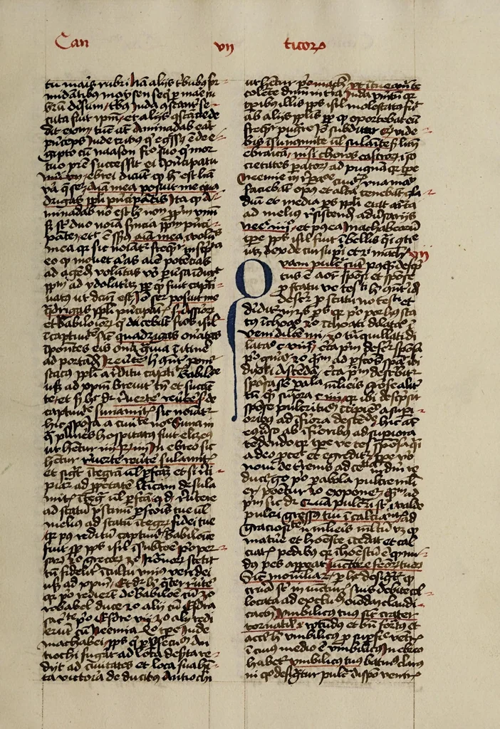 An illustration from [Postilla super totam bibliam : Parabolas, Ecclesiastes, Cantica canticorum. Prophetae minores], leaf 111