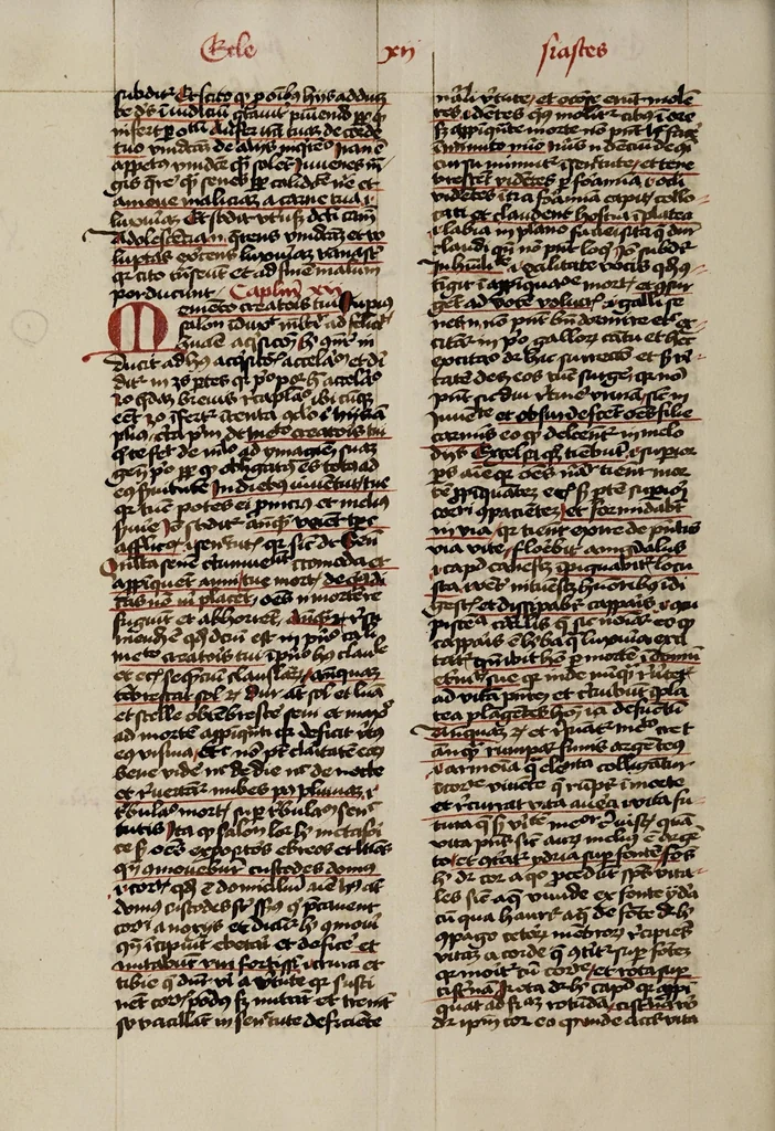 An illustration from [Postilla super totam bibliam : Parabolas, Ecclesiastes, Cantica canticorum. Prophetae minores], leaf 94