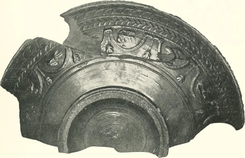 An illustration from The pottery found at Silchester : a descriptive account of the pottery recovered during the excavations on the site of the Romano-British city of Calleva Atrebatum at Silchester, Hants., and deposited in the Reading Museum, 1916, leaf 360