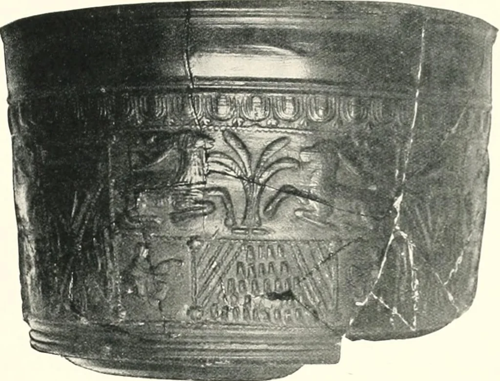An illustration from The pottery found at Silchester : a descriptive account of the pottery recovered during the excavations on the site of the Romano-British city of Calleva Atrebatum at Silchester, Hants., and deposited in the Reading Museum, 1916, leaf 370