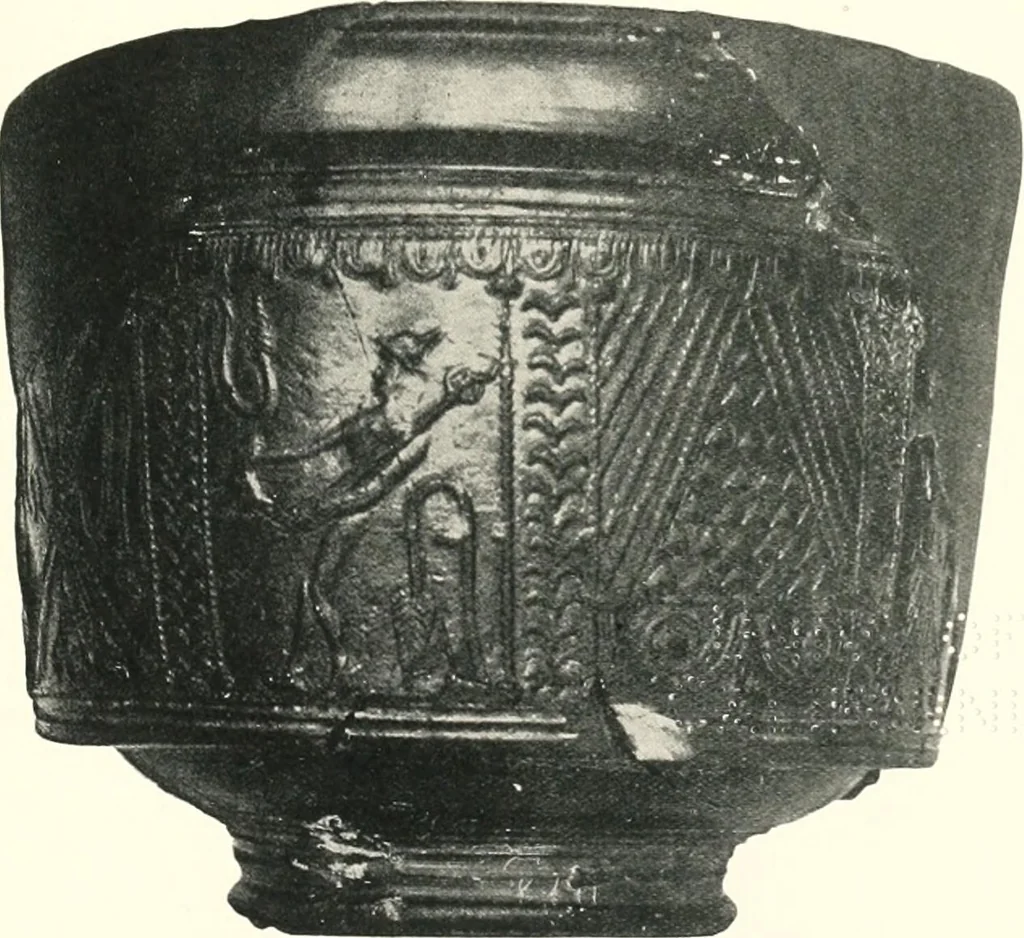 An illustration from The pottery found at Silchester : a descriptive account of the pottery recovered during the excavations on the site of the Romano-British city of Calleva Atrebatum at Silchester, Hants., and deposited in the Reading Museum, 1916, leaf 370
