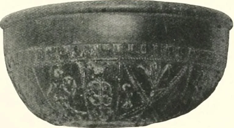 An illustration from The pottery found at Silchester : a descriptive account of the pottery recovered during the excavations on the site of the Romano-British city of Calleva Atrebatum at Silchester, Hants., and deposited in the Reading Museum, 1916, leaf 382