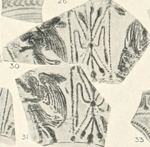 An illustration from The pottery found at Silchester : a descriptive account of the pottery recovered during the excavations on the site of the Romano-British city of Calleva Atrebatum at Silchester, Hants., and deposited in the Reading Museum, 1916, leaf 392