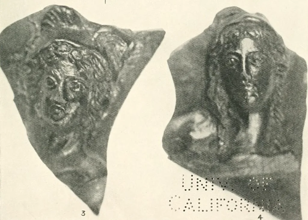 An illustration from The pottery found at Silchester : a descriptive account of the pottery recovered during the excavations on the site of the Romano-British city of Calleva Atrebatum at Silchester, Hants., and deposited in the Reading Museum, 1916, leaf 412