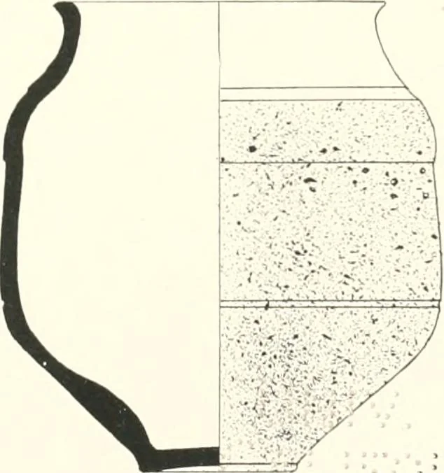 An illustration from The pottery found at Silchester : a descriptive account of the pottery recovered during the excavations on the site of the Romano-British city of Calleva Atrebatum at Silchester, Hants., and deposited in the Reading Museum, 1916, leaf 442