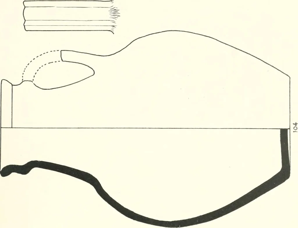 An illustration from The pottery found at Silchester : a descriptive account of the pottery recovered during the excavations on the site of the Romano-British city of Calleva Atrebatum at Silchester, Hants., and deposited in the Reading Museum, 1916, leaf 452