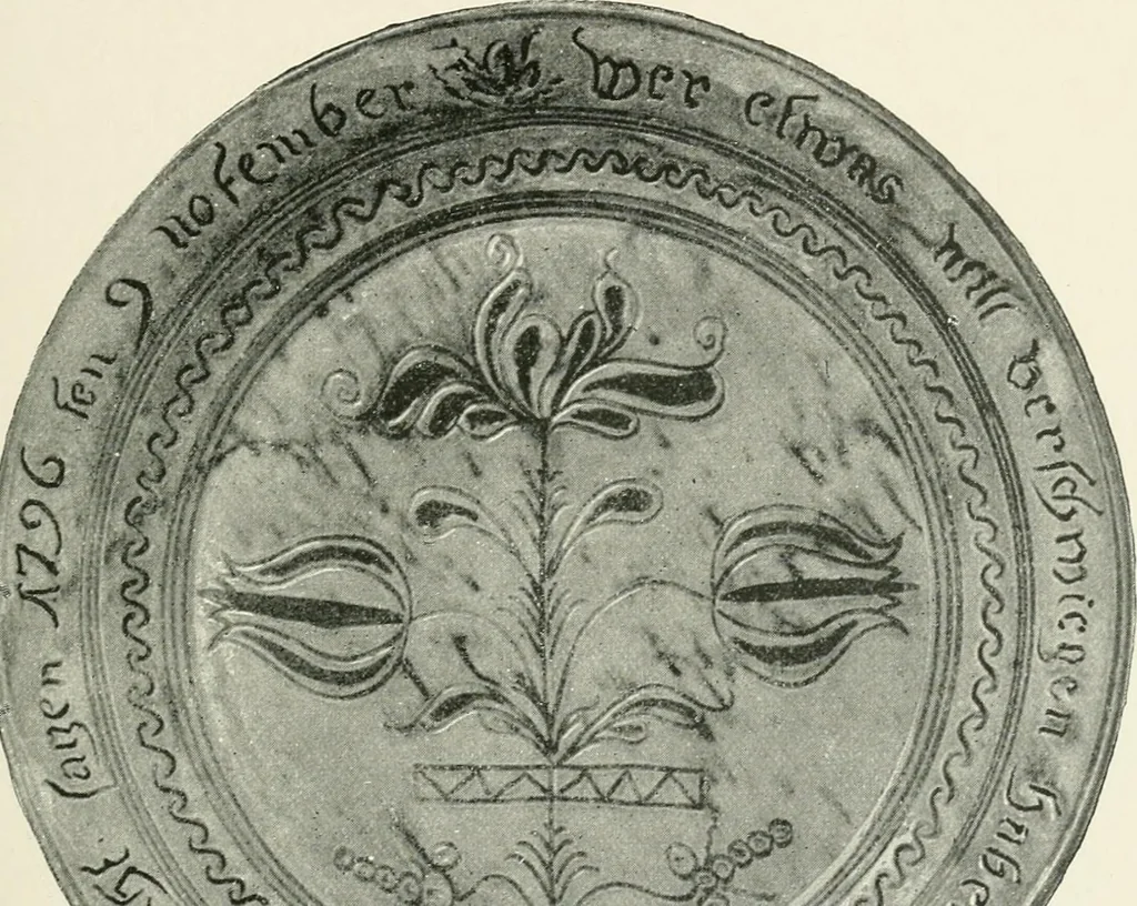 An illustration from The pottery and porcelain of the United States; an historical review of American ceramic art from the earliest times to the present day, 1893, leaf 100