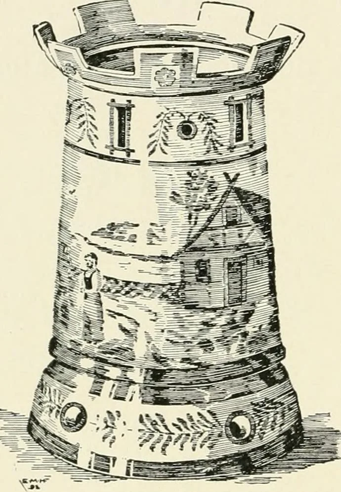 An illustration from The pottery and porcelain of the United States; an historical review of American ceramic art from the earliest times to the present day, 1893, leaf 177