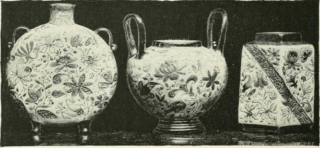 An illustration from The pottery and porcelain of the United States; an historical review of American ceramic art from the earliest times to the present day, 1893, leaf 325