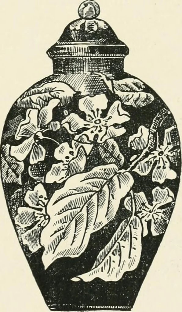 An illustration from The pottery and porcelain of the United States; an historical review of American ceramic art from the earliest times to the present day, 1893, leaf 332