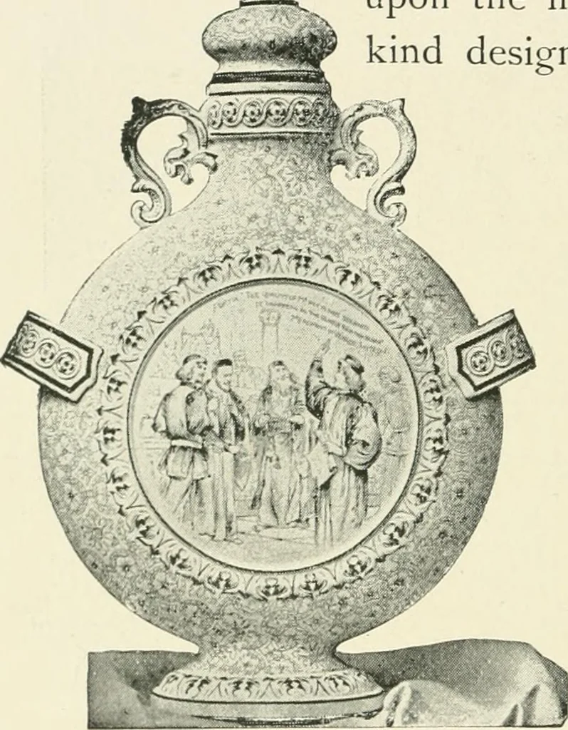 An illustration from The pottery and porcelain of the United States; an historical review of American ceramic art from the earliest times to the present day, 1893, leaf 351