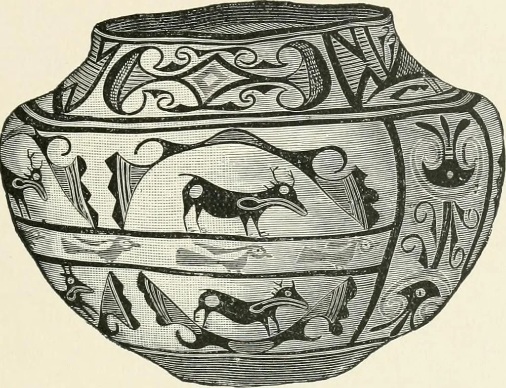 An illustration from The pottery and porcelain of the United States; an historical review of American ceramic art from the earliest times to the present day, 1893, leaf 68