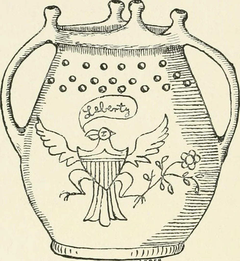 An illustration from The pottery and porcelain of the United States; an historical review of American ceramic art from the earliest times to the present day, 1893, leaf 99