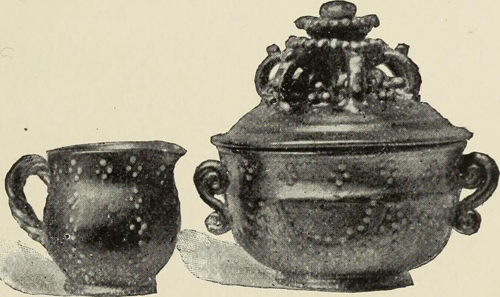 An illustration from Pottery and porcelain of the United States : an historical review of American ceramic art from the earliest times to the present day, 1893, leaf 102