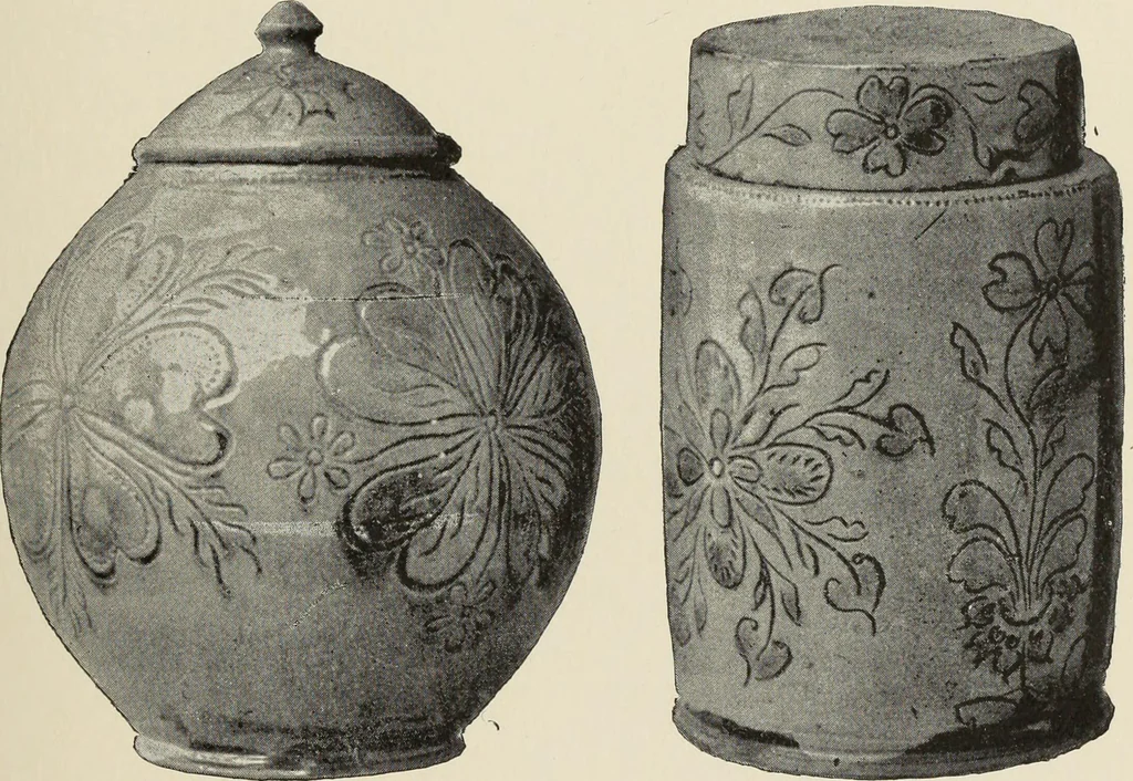 An illustration from Pottery and porcelain of the United States : an historical review of American ceramic art from the earliest times to the present day, 1893, leaf 108