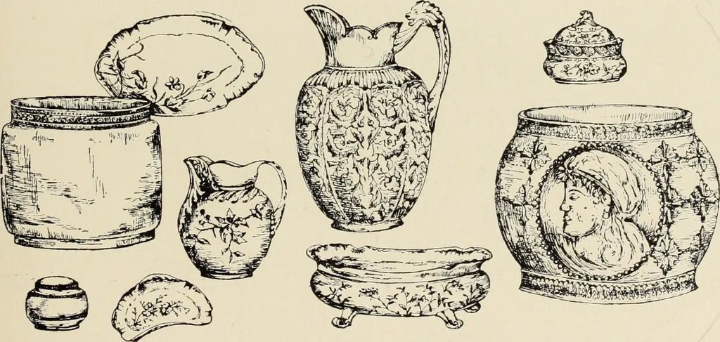 An illustration from Pottery and porcelain of the United States : an historical review of American ceramic art from the earliest times to the present day, 1893, leaf 220