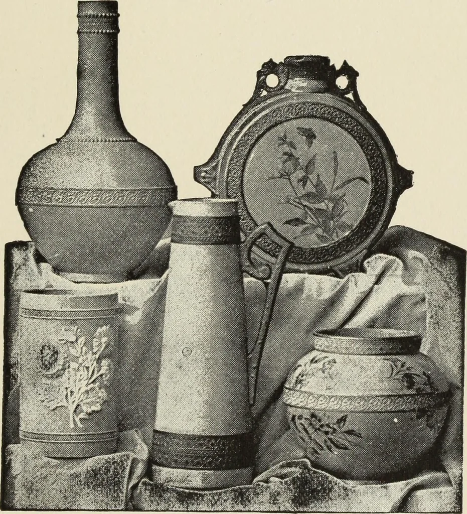 An illustration from Pottery and porcelain of the United States : an historical review of American ceramic art from the earliest times to the present day, 1893, leaf 346