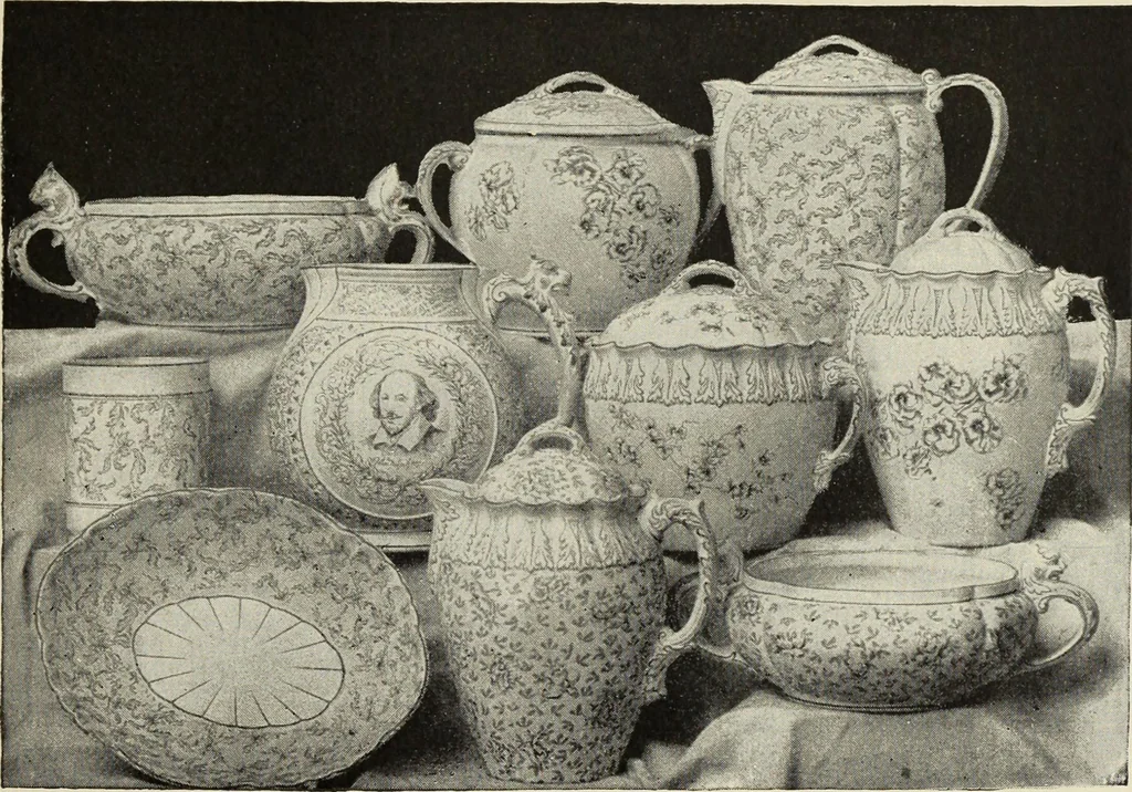 An illustration from Pottery and porcelain of the United States : an historical review of American ceramic art from the earliest times to the present day, 1893, leaf 348
