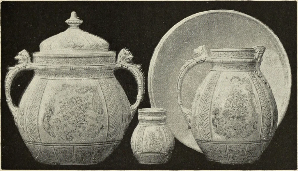 An illustration from Pottery and porcelain of the United States : an historical review of American ceramic art from the earliest times to the present day, 1893, leaf 350