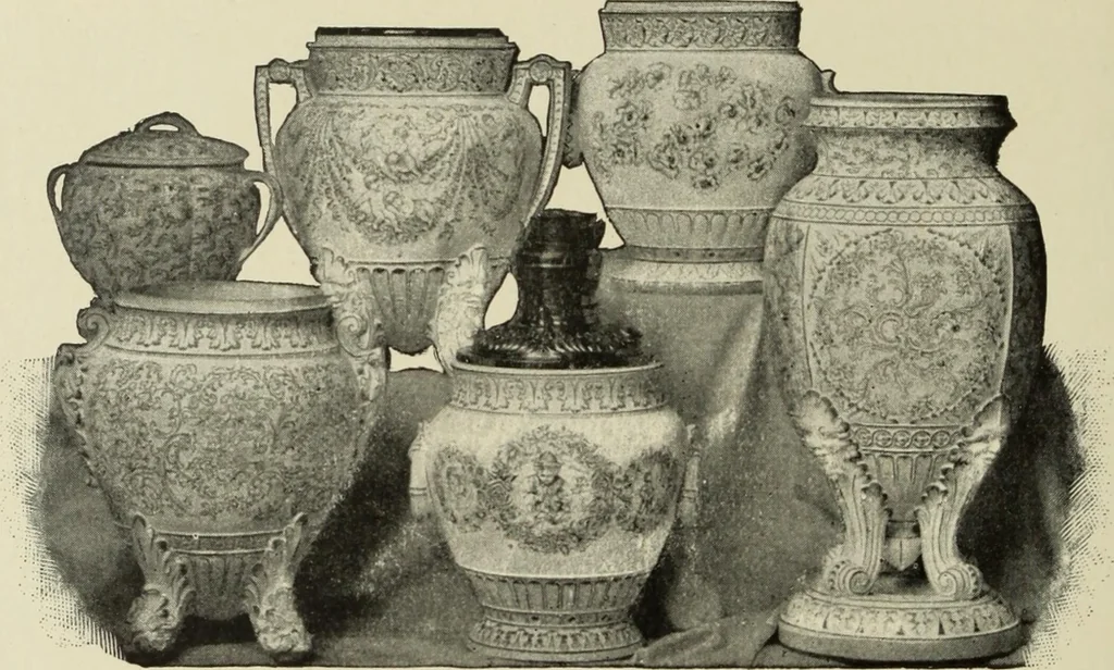 An illustration from Pottery and porcelain of the United States : an historical review of American ceramic art from the earliest times to the present day, 1893, leaf 351
