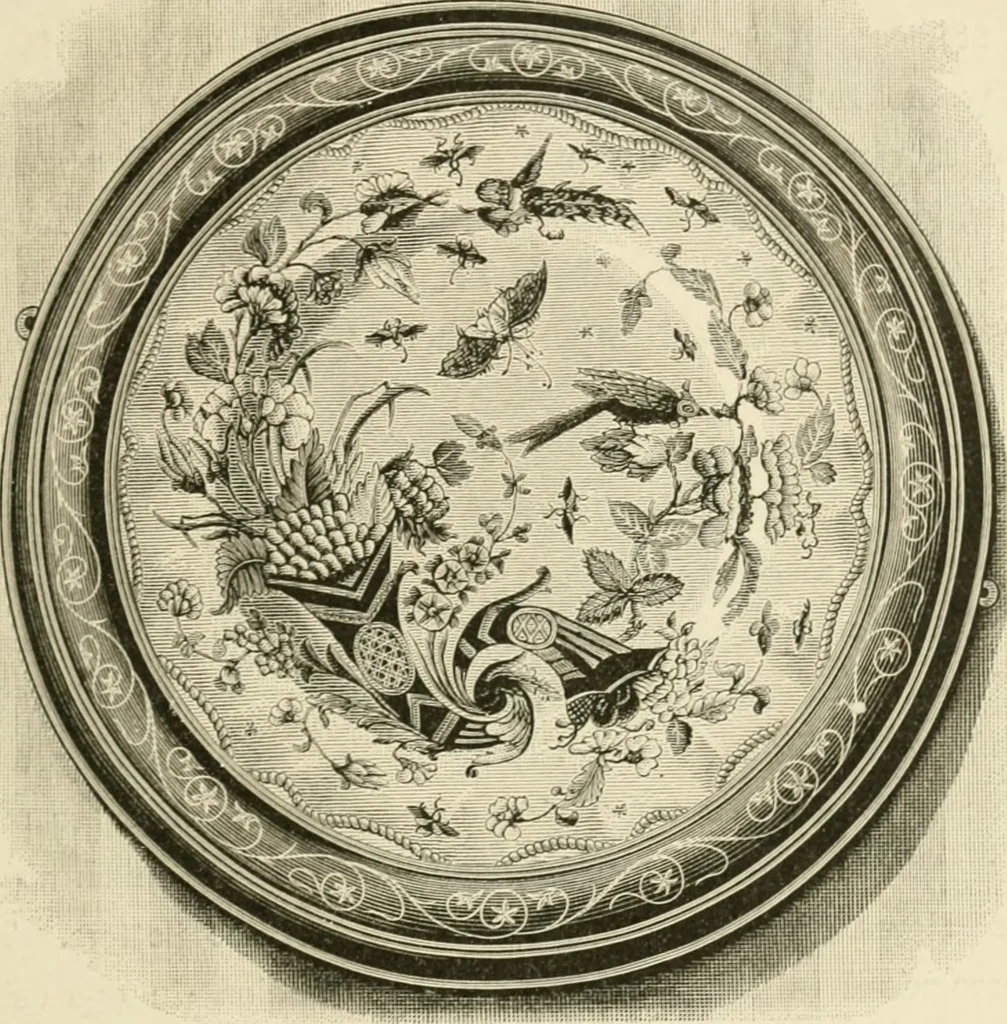 An illustration from Pottery and porcelain, from early times down to the Philadelphia exhibition of 1876, 1878, leaf 154