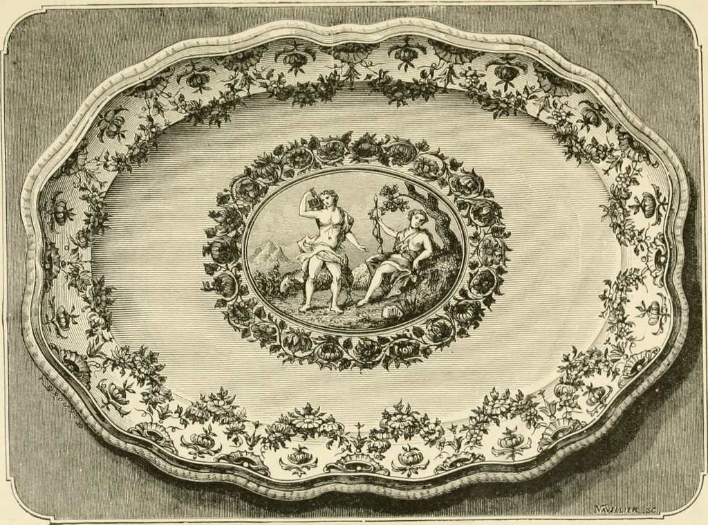 An illustration from Pottery and porcelain, from early times down to the Philadelphia exhibition of 1876, 1878, leaf 156