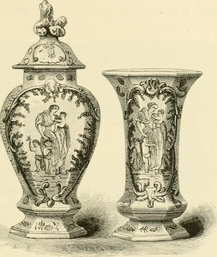 An illustration from Pottery and porcelain, from early times down to the Philadelphia exhibition of 1876, 1878, leaf 168