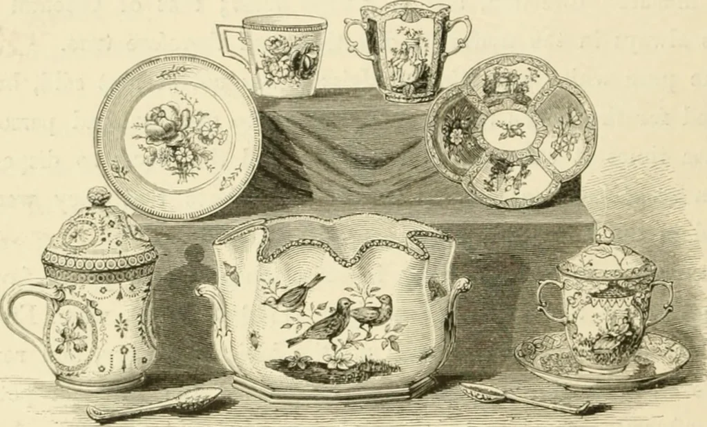 An illustration from Pottery and porcelain, from early times down to the Philadelphia exhibition of 1876, 1878, leaf 247