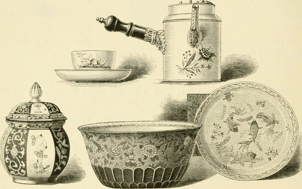 An illustration from Pottery and porcelain, from early times down to the Philadelphia exhibition of 1876, 1878, leaf 255