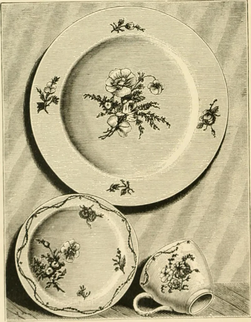 An illustration from Pottery and porcelain, from early times down to the Philadelphia exhibition of 1876, 1878, leaf 335