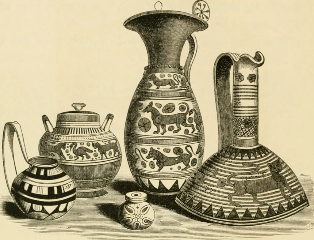An illustration from Pottery and porcelain, from early times down to the Philadelphia exhibition of 1876, 1878, leaf 43