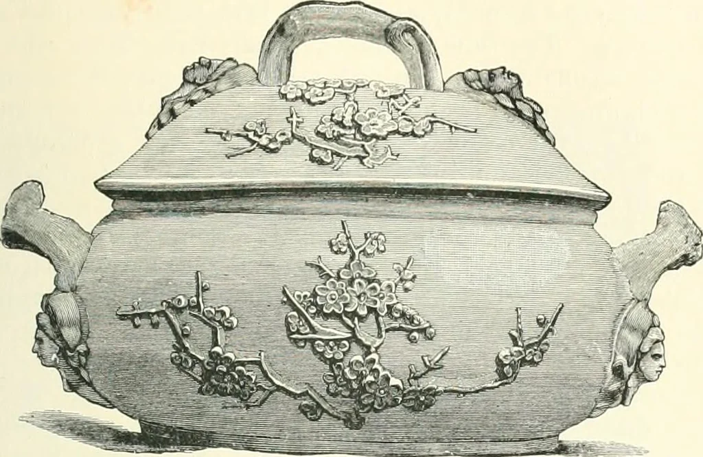 An illustration from Pottery & porcelain, a guide to collectors; containing nearly two hundred illustrations of specimens of various factories, nine coloured plates, and marks and monograms of all the important makers, 1912, leaf 128