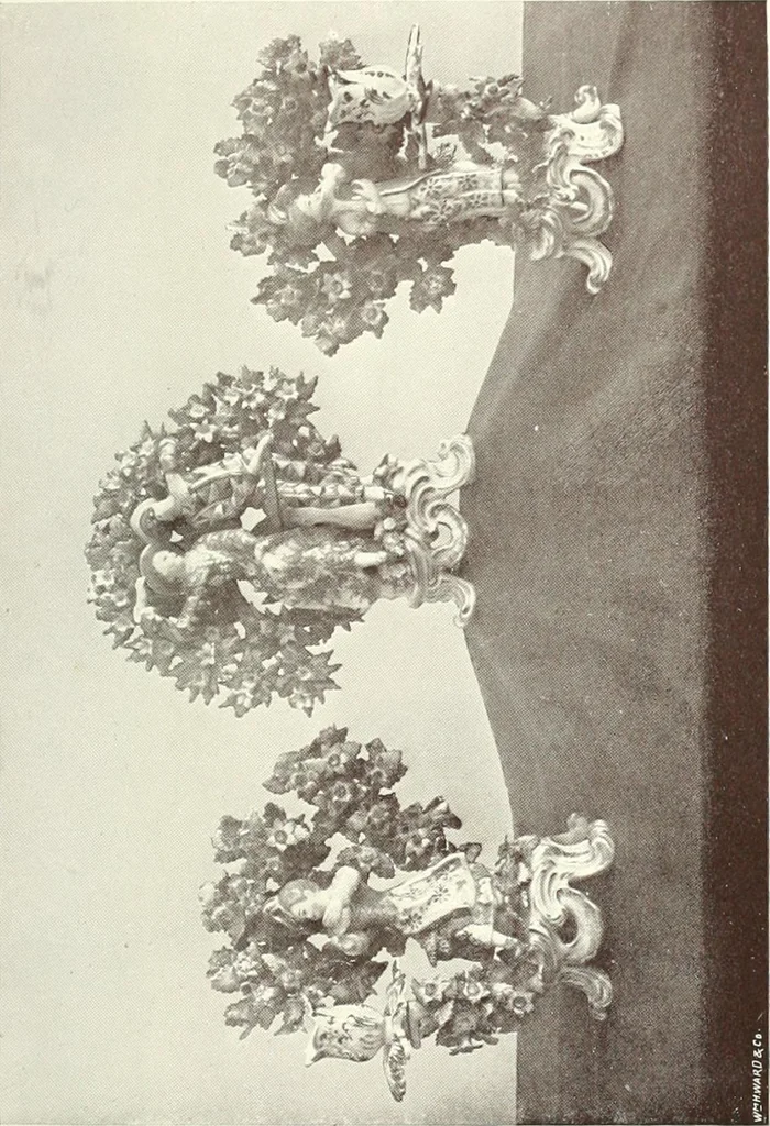 An illustration from Pottery & porcelain, a guide to collectors; containing nearly two hundred illustrations of specimens of various factories, nine coloured plates, and marks and monograms of all the important makers, 1912, leaf 130