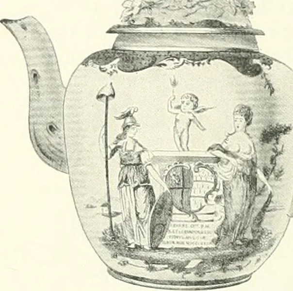 An illustration from Pottery & porcelain, a guide to collectors; containing nearly two hundred illustrations of specimens of various factories, nine coloured plates, and marks and monograms of all the important makers, 1912, leaf 141