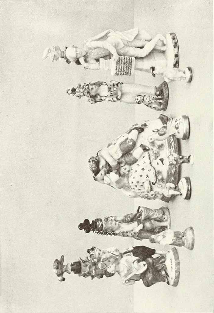 An illustration from Pottery & porcelain, a guide to collectors; containing nearly two hundred illustrations of specimens of various factories, nine coloured plates, and marks and monograms of all the important makers, 1912, leaf 163