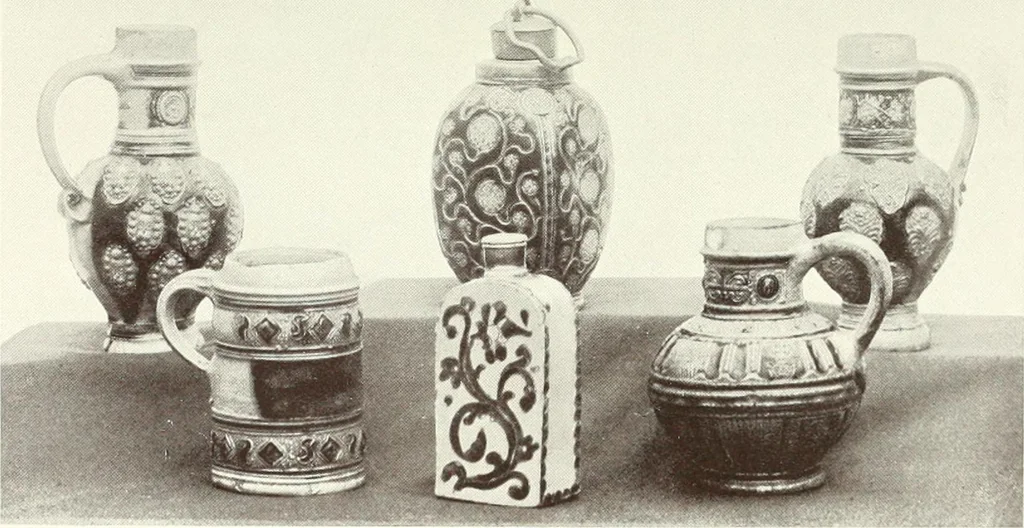 An illustration from Pottery & porcelain, a guide to collectors; containing nearly two hundred illustrations of specimens of various factories, nine coloured plates, and marks and monograms of all the important makers, 1912, leaf 208