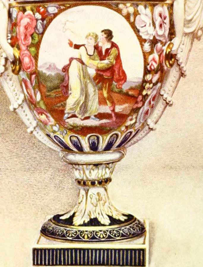 An illustration from Pottery & porcelain, a guide to collectors; containing nearly two hundred illustrations of specimens of various factories, nine coloured plates, and marks and monograms of all the important makers, 1912, leaf 225