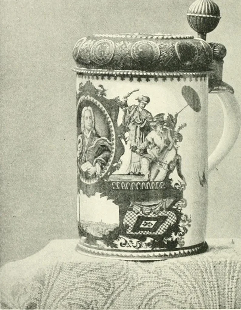 An illustration from Pottery & porcelain, a guide to collectors; containing nearly two hundred illustrations of specimens of various factories, nine coloured plates, and marks and monograms of all the important makers, 1912, leaf 243