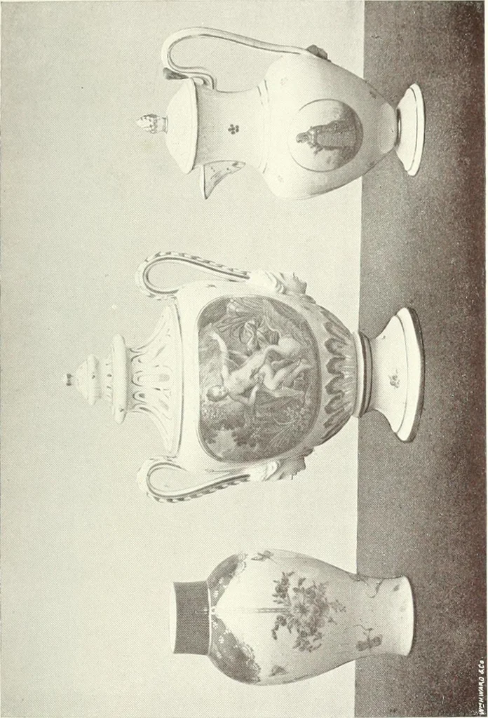 An illustration from Pottery & porcelain, a guide to collectors; containing nearly two hundred illustrations of specimens of various factories, nine coloured plates, and marks and monograms of all the important makers, 1912, leaf 262
