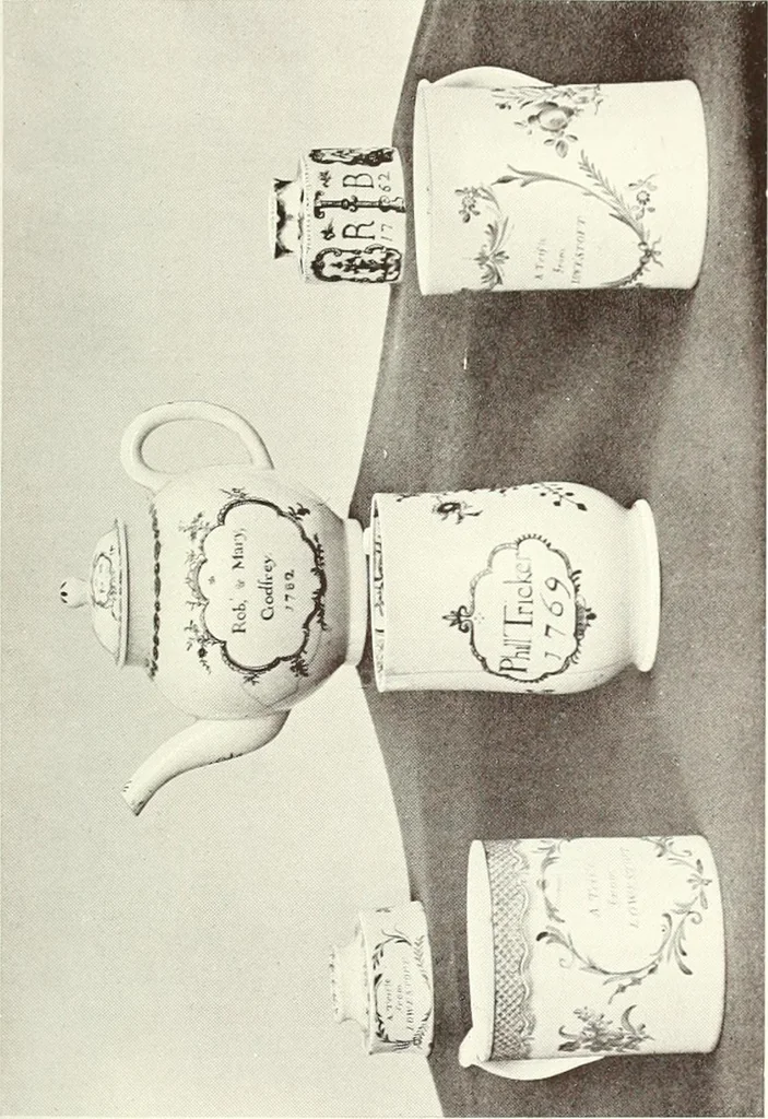 An illustration from Pottery & porcelain, a guide to collectors; containing nearly two hundred illustrations of specimens of various factories, nine coloured plates, and marks and monograms of all the important makers, 1912, leaf 332