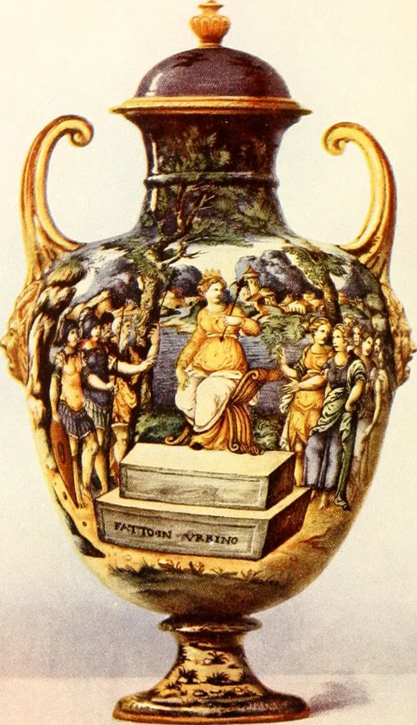 An illustration from Pottery & porcelain, a guide to collectors; containing nearly two hundred illustrations of specimens of various factories, nine coloured plates, and marks and monograms of all the important makers, 1912, leaf 353