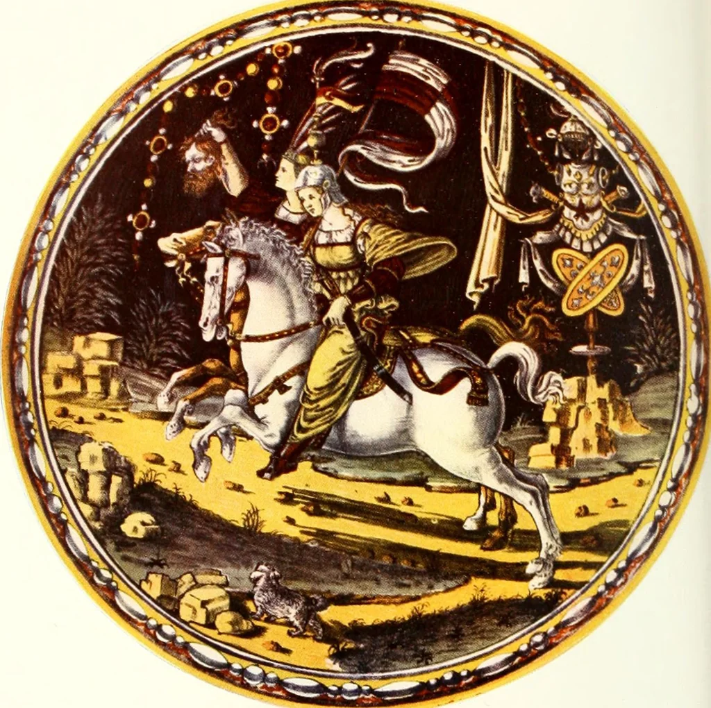 An illustration from Pottery & porcelain, a guide to collectors; containing nearly two hundred illustrations of specimens of various factories, nine coloured plates, and marks and monograms of all the important makers, 1912, leaf 359