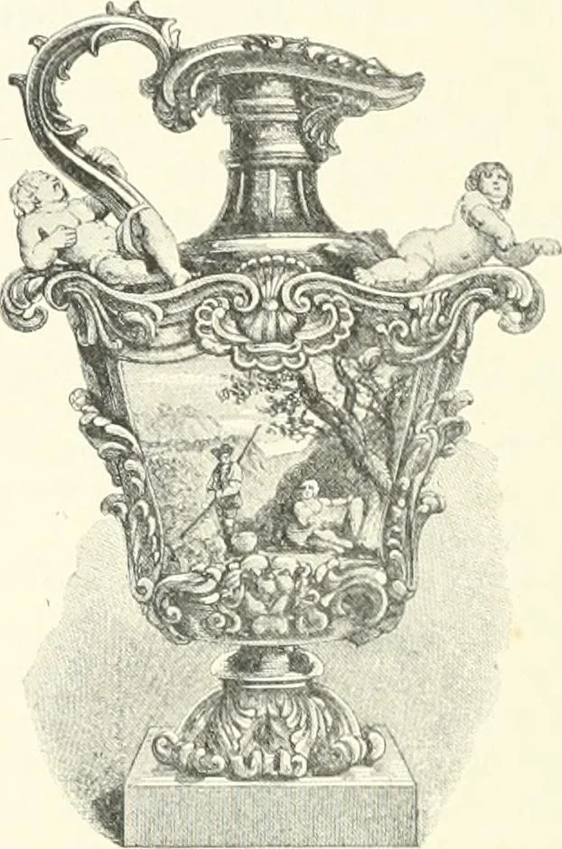 An illustration from Pottery & porcelain, a guide to collectors; containing nearly two hundred illustrations of specimens of various factories, nine coloured plates, and marks and monograms of all the important makers, 1912, leaf 365