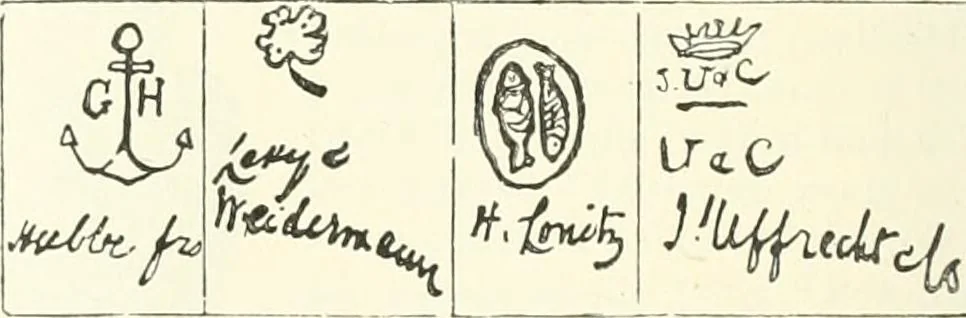 An illustration from Pottery & porcelain, a guide to collectors; containing nearly two hundred illustrations of specimens of various factories, nine coloured plates, and marks and monograms of all the important makers, 1912, leaf 385