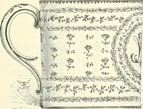 An illustration from Pottery & porcelain, a guide to collectors; containing nearly two hundred illustrations of specimens of various factories, nine coloured plates, and marks and monograms of all the important makers, 1912, leaf 400